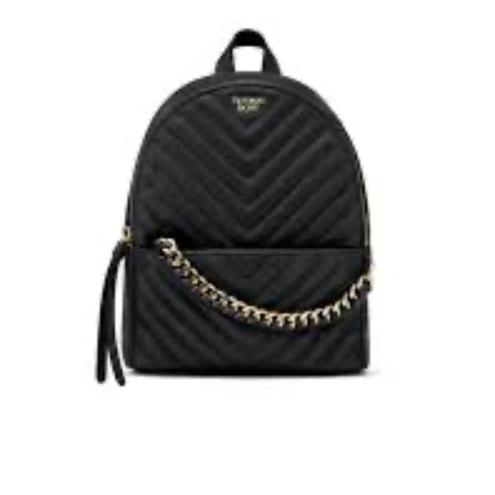 Victoria’s Secret Black Quilted Women's Backpack. Very cute!! In great shape!